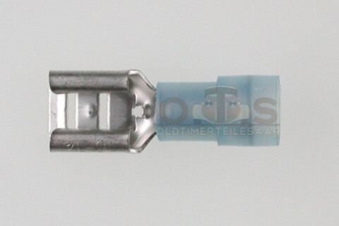 Flachsteckhülse 6,3mm blau 1,5-2,5mm² Nylon teilisoliert