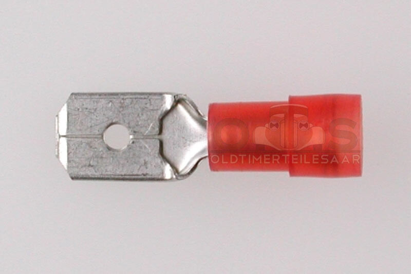 1x Flachsteckhülsen vergoldet 6,3mm bis 2,5mm² (rot) - NormReich, 0,12 €