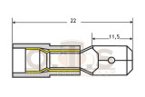 Flachstecker 6,3mm 0,5-1,5qmm Iso-Crimp Nylon rot