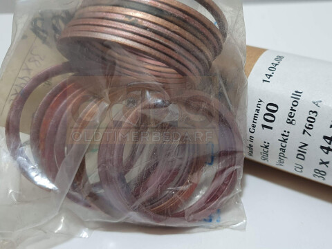 5 x Kupfer Dichtring 38x44x2 DIN 7603 Form A