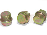 Verschluss-Schraube mit Bund M26 x1,5 Stahl gelb vz SW24...