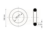 Dichtring / O-Ring 158 x 4 mm NBR 90 DIN 3771