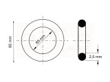 Dichtring / O-Ring 80 x 2,5 mm NBR 90 DIN 3771