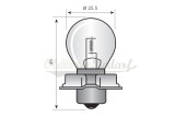SPAHN Motorrad Glühlampe 6V 20W P26s 25x45