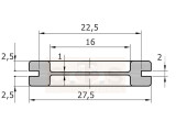 HELAVIA TPE Membrantülle Montageloch Ø 22,5mm