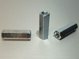 M8x40 mm Distanzmuffe Distanzmutter Sechskant galv. verzinkt