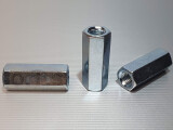 M12x50 mm Distanzmuffe Distanzmutter Sechskant galv....