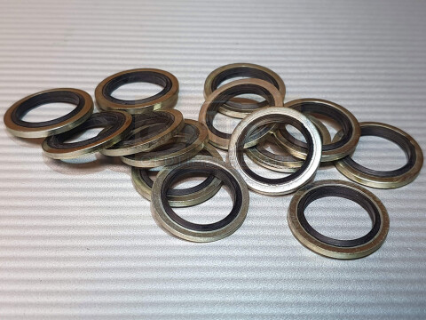 14,7 x 22 x 1,5 Bonded Seal Schraubendichtung Stahl NBR