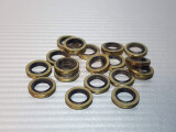 5,7 x 9 x 1 Bonded Seal Schraubendichtung Stahl NBR...