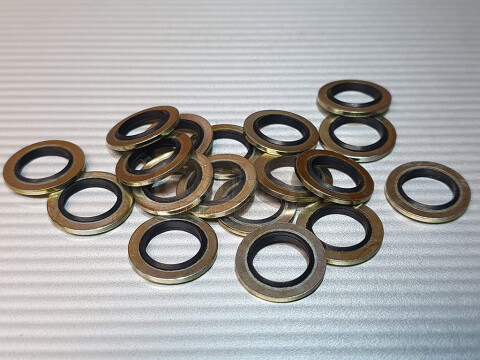 6,7 x 10 x 1,0 Bonded Seal Schraubendichtung Stahl NBR selbstzentrierend