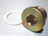 DIN908 Verschluss-Schraube R 1/2 mit Bund gelb vz