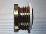 DIN908 Verschluss-Schraube R 1/2 mit Bund gelb vz