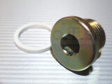 DIN908 Verschluss-Schraube R 3/8 mit Bund gelb vz