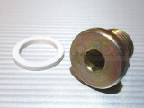 DIN908 Verschluss-Schraube R 1/4 mit Bund gelb vz