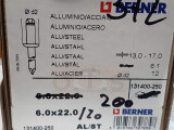 BERNER Standard Blindniete 6x22 Alu/Stahl Flachkopf