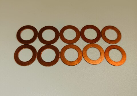 10 x Kupfer Dichtring 12x20x1,5 DIN 7603 Form A #1