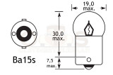 Kugellampe 6V 15W Ba15s 19x35