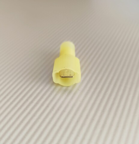 Flachstecker 6,3mm 4-6qmm Iso-Crimp vollisoliert gelb