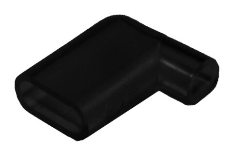 Isoliertülle für 90° Winkel-Flachsteckhülse PVC 6,3 schwarz