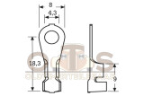 Ringkabelschuh Krallenkabelschuh M4 0,5-1,0 mm² verzinnt