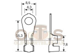 Ringkabelschuh Krallenkabelschuh M4 1-2,5mm Messing