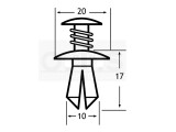 Senkkopf Schraubniete 10mm Ø Bohrung - 20mm Ø Deckung