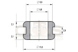 NBR Kabeldurchführung Montageloch Ø 9mm...
