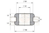 NBR Kabeldurchführung Montageloch Ø 8mm...