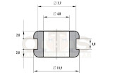 Kabeldurchführung Montageloch Ø 7,7mm...