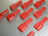Isoliertülle für Flachsteckhülse PVC ISO 6,3 rot