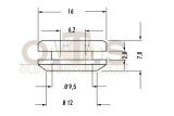 NBR Konische Spezial Gummitülle 9 mm Blechöffnung 2.0 mm Blechstärke