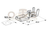 Flachsteckhülse 9,5 mm Rastzunge 6-10 qmm messing verzinnt